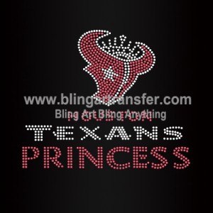 Houston Texans Princess Rhinestone Transfers