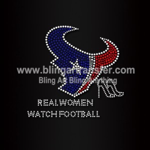 Real Women Watch Football Rhinestone Transfers