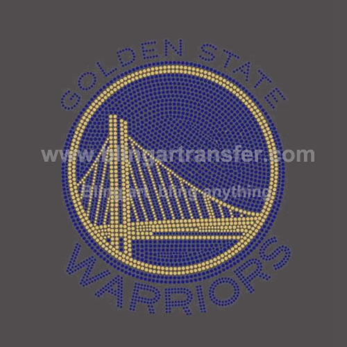 Warriors Rhinestone Iron On Heat Transfers