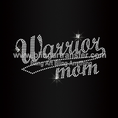 Warriors Mom Rhinestone Transfers
