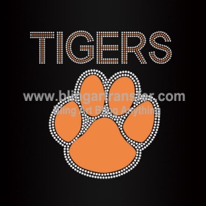 Tigers Rhinestones Transfers Custom