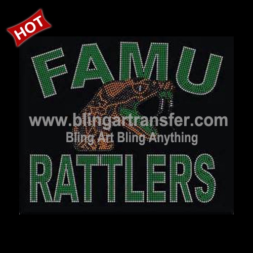 Bling Decals FAMU RATTLERS Rhinestone Transfers Wholesale in China