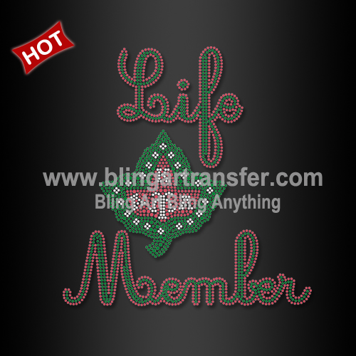 Wholesale AKA Rhinestone Transfer Sorority For T Shirt