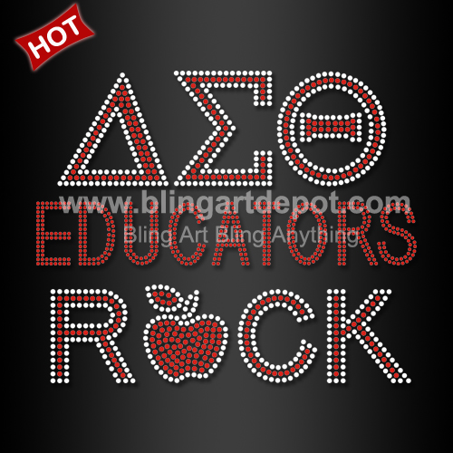 DST Educator Rocks Rhinestone Transfers Wholesale