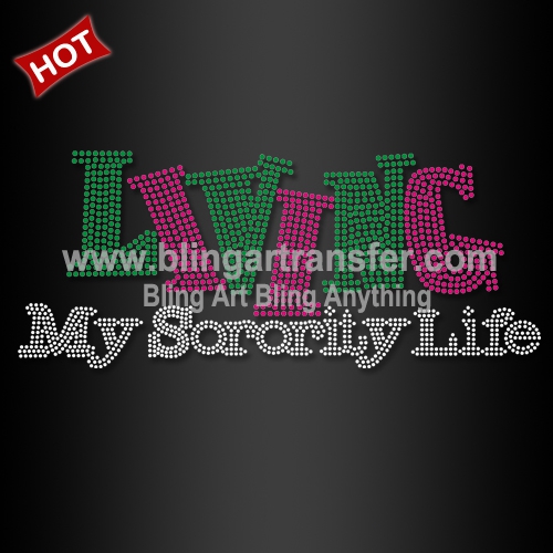 New Trend Living My Sorority Life for AKA Rhinestone Transfers