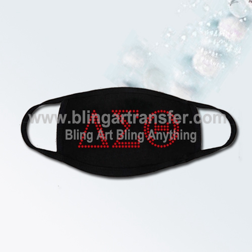 Anti-Pollution Face Mask with DST Rhinestone Transfers