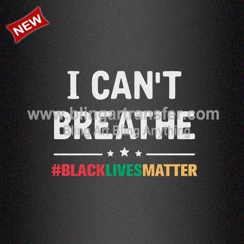 Fast Shipping Heat Printing Vinyl Transfer I Can't Breathe for Children T Shirt