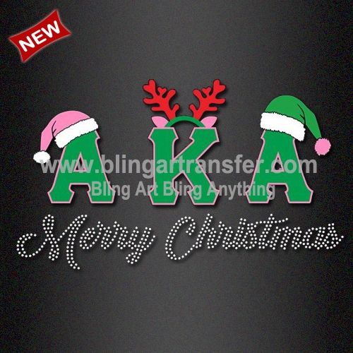 Delta Sigma Theta Merry Christmas Rhinestone Transfers Wholesale - Image 3