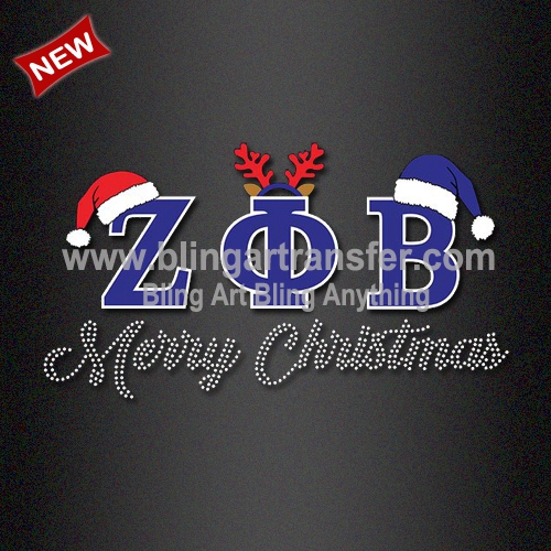 Delta Sigma Theta Merry Christmas Rhinestone Transfers Wholesale - Image 4
