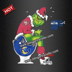 The Grinch Los Angeles Rams DTF for Christmas