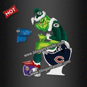 Santa Grinch Toilet Heat Transfer