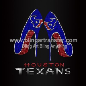 Houston Texans Iron On Rhinestone Transfers