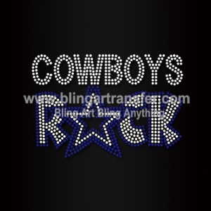 Cowboys Rock Rhinestones Transfers