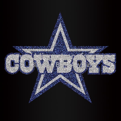 Cowboys Heat Transfers Glitter Vinyl