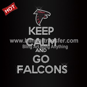 Keep Calm And Go Falcons Rhinestones Transfers