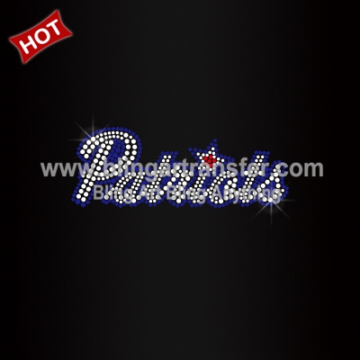 Patriots Rhinestones Iron On Transfers