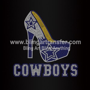 Cowboys Rhinestones High Heel Transfers Custom