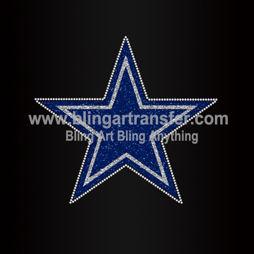 Cowboys Glitter Vinyl Hotfix Transfers