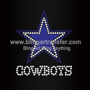 Cowboys Rhinestone Transfers For Tshirt