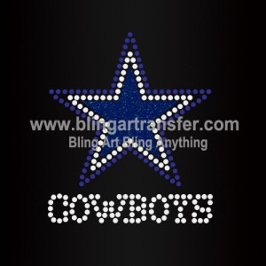Cowboys Rhinestone Iron On Transfers For Tshirt