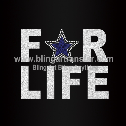 For Life Cowboys Rhinestones Transfers