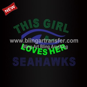 This Girl Loves Loves The Football Rhinestones Transfers Wholesale