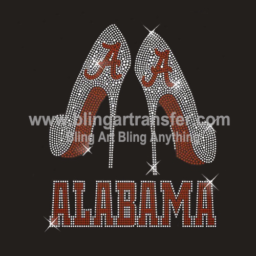 High Heel Rhinestone Alabama Transfers