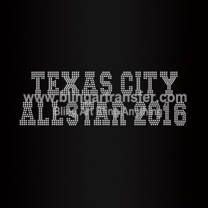 Texas City All Star 2016 Rhinestone Transfers