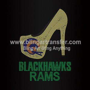 Blackhawks Rams Rhinestone Transfers