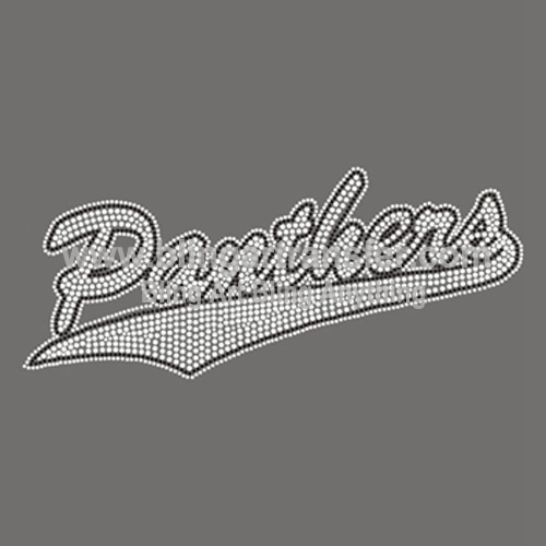 Panthers Rhinestone Iron On Transfers