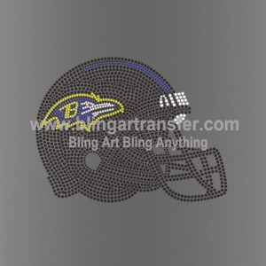 Ravens Rhinestone Helmet Transfers For T-shirt