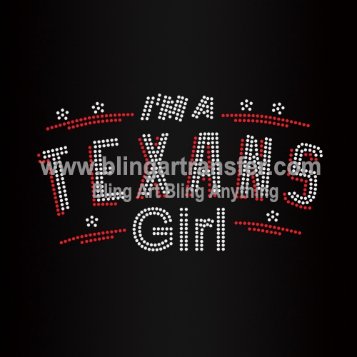 I'm A Texans Girl Rhinestone Transfers