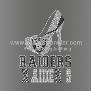Raiders Rhinestone High Heel Transfers For T-shirt