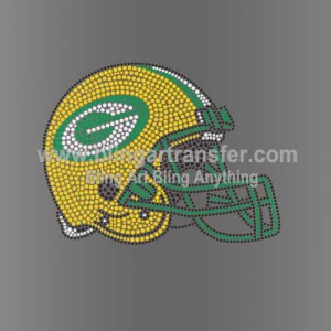 Wholesale Packers Rhinestone Helmet Transfers