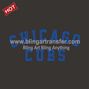 Chicago Cubs Letters Iron On Rhinestone Transfers