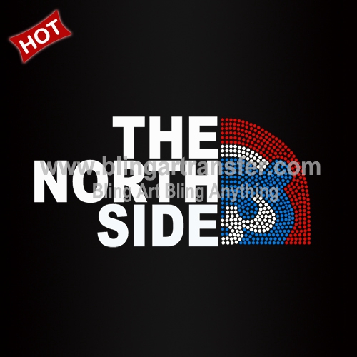 The North Side Rhinestone Transfer Cubs Bear Design