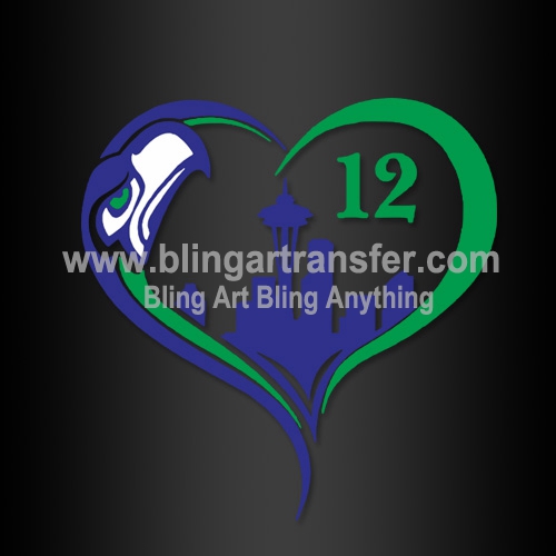 Beautiful Seahawks Heat Printing Ink Vinyl Transfer for Clothing