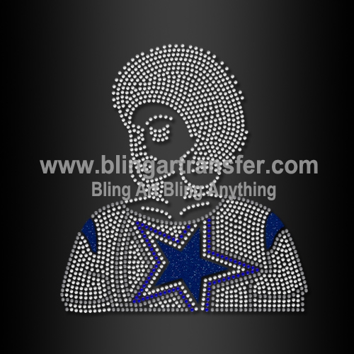 Popular Rhinestone Dallas Cowboys Heat Transfers Wholesale for Garment