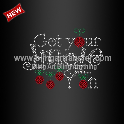 Wholesale Rhinestone Heat Transfers Get Your Gingle on for Kids Clothing