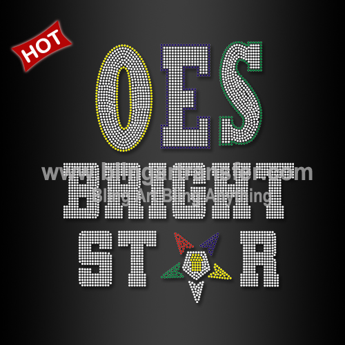 Bling Rhinestone Appliques OES Bright Star Hot Fix Crystals in Bulk Custom Design