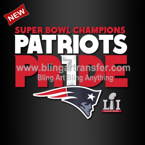 Super Bowl Champions Rhinestone Transfers Patriots Pride Heat Transfers Vinyl