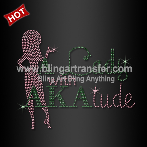 Bling Hotfix Crystal Motifs Lady AKAtude Rhinestone Transfers