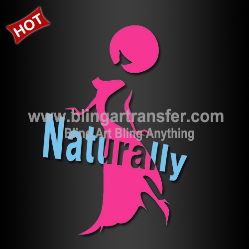 Popular Iron ons Naturally Afro Girl Vinyl Heat Transfer for Dress