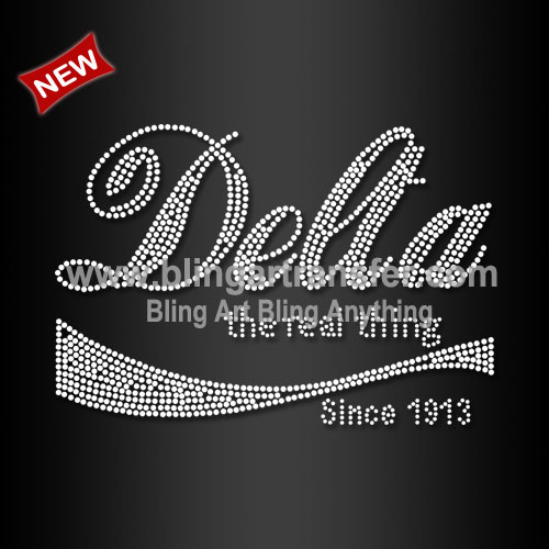 Crystal Delta Sigma Theta Rhinestone Transfer Since 1913 Design