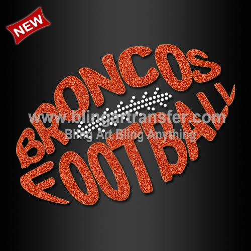 Glitter Broncos Vinyl Transfer