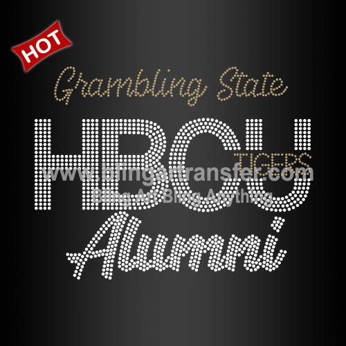Grambling state tigers rhinestone iron on HBCU transfer