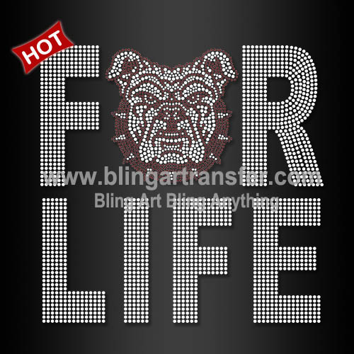 Bulldogs Rhinestone Transfer For AAMU Life Iron On HBCU Motif