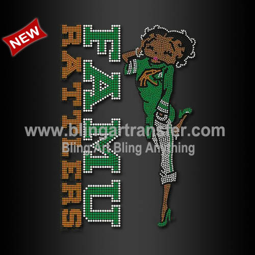 Betty Boop FAMU Rattlers Iron on Transfer For University