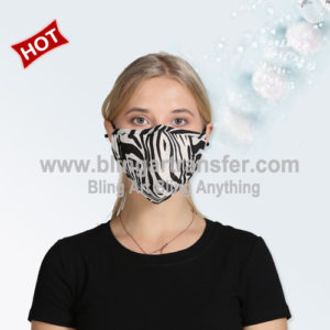 Zebra White Fashion Face Mask