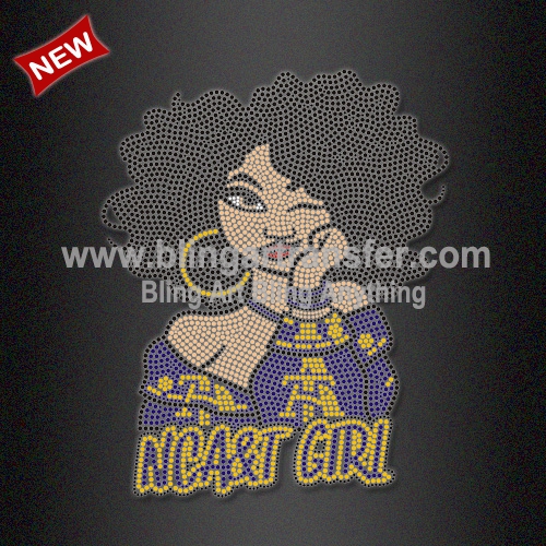 A&T Girl Rhinestone Transfers